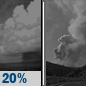 Tonight: A 20 percent chance of showers before 10pm.  Widespread smoke, mainly between 9pm and midnight. Partly cloudy, with a low around 65. Northwest wind 5 to 7 mph becoming calm  after midnight. 