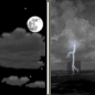 Friday Night: A chance of showers and thunderstorms after 2am.  Partly cloudy, with a low around 67.