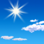 This Afternoon: Sunny, with a steady temperature around 19. South wind around 6 mph. 